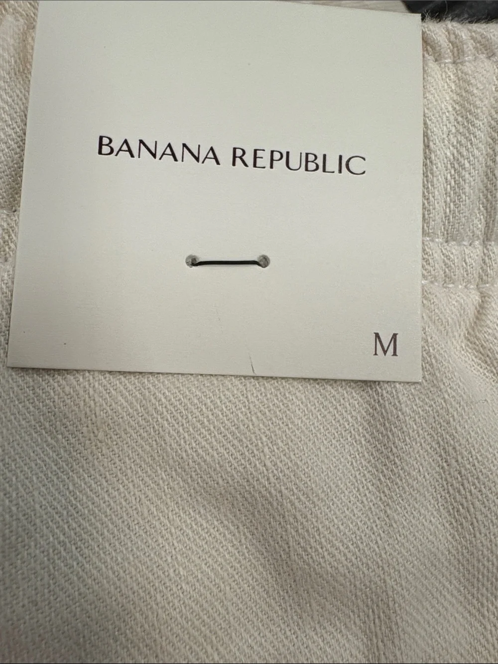 NWT Banana Republic Linen Cotton Straight Traveler Pull on pant Sz M